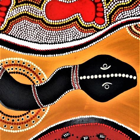 Rainbow Serpent Aboriginal Dot Art Original Dot Art Authentic Dot Art