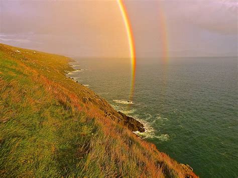Double Rainbow Off The Coast Of Dingle Ireland
