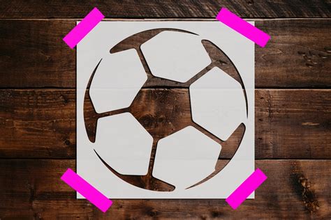 Soccer Ball Stencil Reusable Soccer Ballstencil Art Stencil Diy Craft