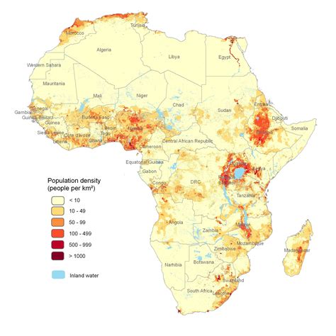 Population Density Map Of Africa Maps And Maps And Maps Pinterest