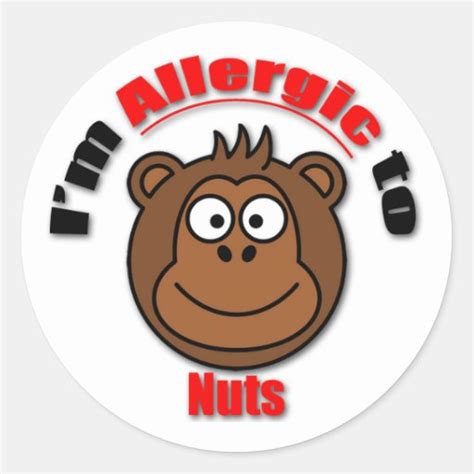 Kids Nut Allergy Sticker More In Animalsforyou Zazzle