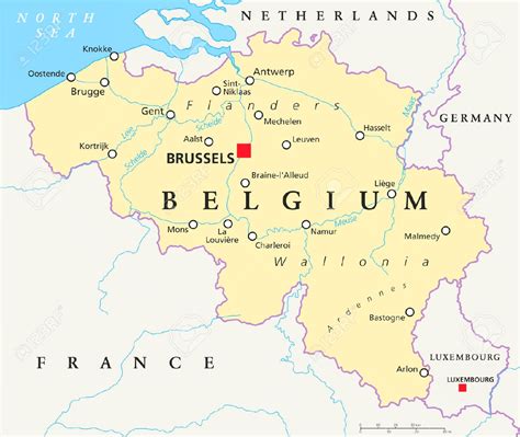 Creador de mapas en blanco bélgica en línea de alta resolución (vector). Mapa de Belgica - Mapa Físico, Geográfico, Político ...