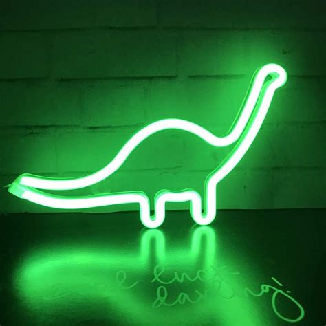 Nordstylee Neon Dinosaur Light Signsled Dinosaur Night