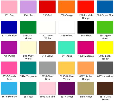 Full Sets Of Acrylic Pmma Opaque Color Sheets With All 30 Etsy