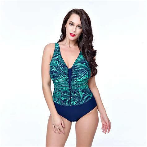 Cmeya New Arrival Big Cup Plus Size Women Floral One Piece