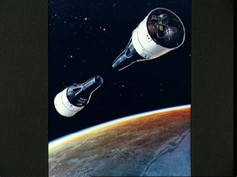 Artist Concept Of Rendezvous Of Gemini 6 And 7 Spacecraft