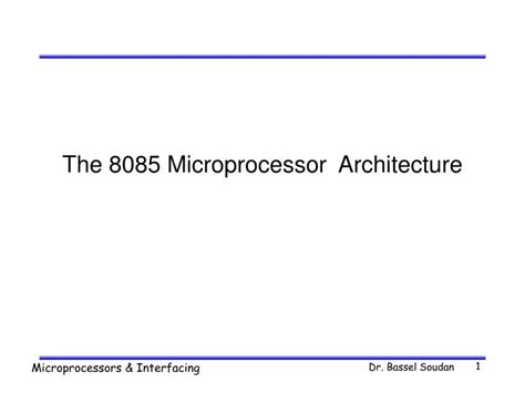 Ppt The 8085 Microprocessor Architecture Powerpoint Presentation
