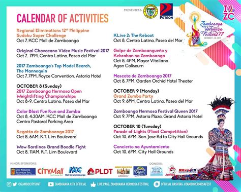 There is no one direct word that. ZAMBOANGA HERMOSA FESTIVAL 2017 Schedule of Events and ...