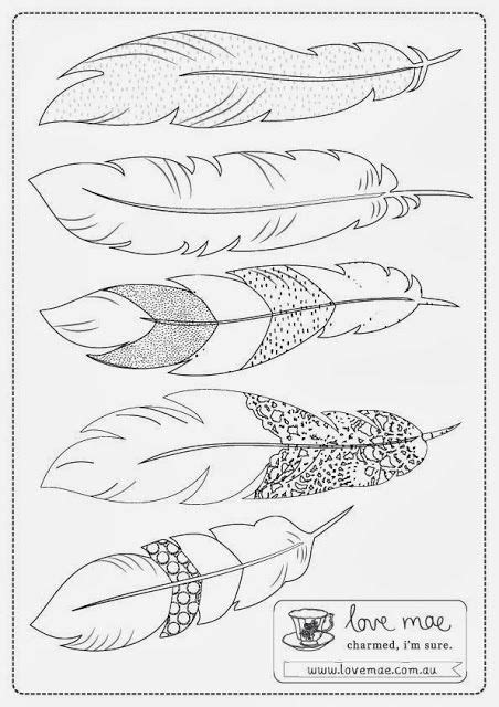 Love Mae Blog Feather Template Feather Art Paper Feathers
