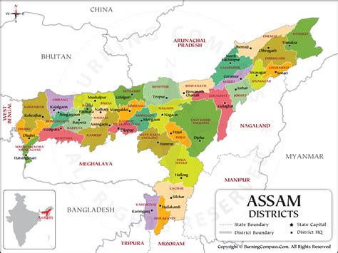Assam Map Assam District Map Gambaran