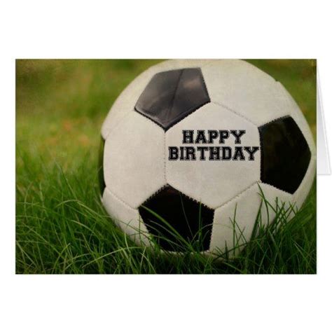 Happy Birthday Textured Soccer Ball Card Happy Birthday
