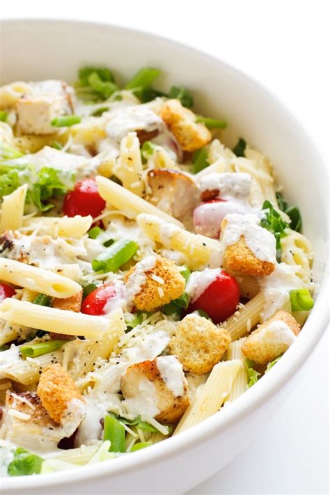 Creamy Chicken Caesar Pasta Salad Recipe Little Spice Jar