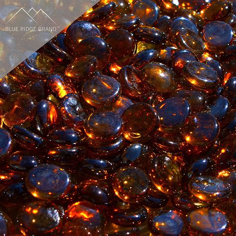 Fire Pit Glass Dark Amber Reflective Fire Glass Beads 3 4 Brown Reflective Fire Pit Glass