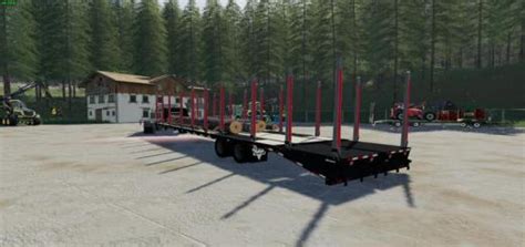 Fs19 Tj 40ft Log Trailer V1 Farming Simulator 19 Mods Place