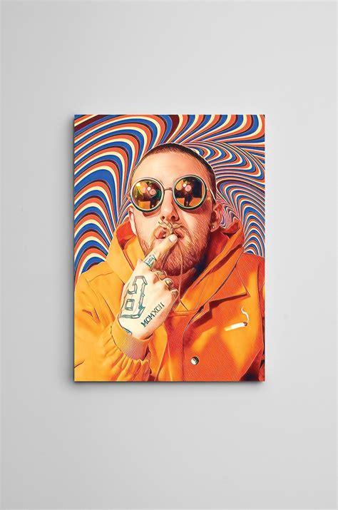 Mac Miller Canvas Hip Hop Lyric Poster Home Art Canvas Etsy