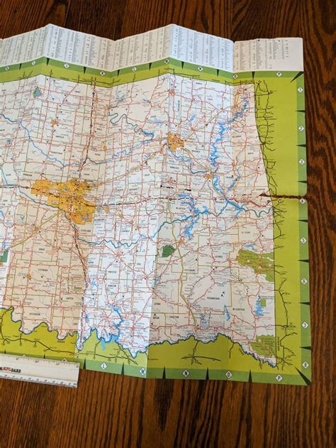 Vintage Oklahoma 1971 Highways Road Map Official Travel Map Etsy