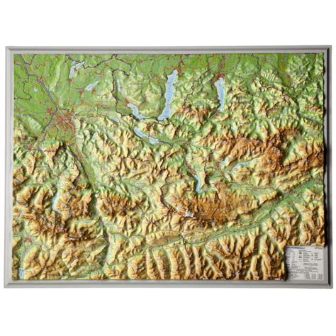 Georelief Mapa Regional Salzkammergut 3d Relief Map Small