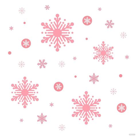 Pink Snowflake Vector In Illustrator Svg Png  Eps Download