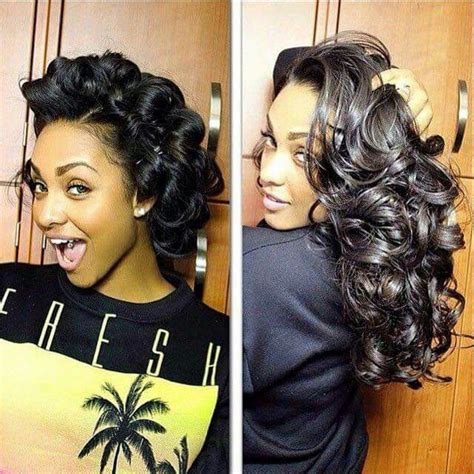Pin Curl Fresh Natural Hair Styles Weave Hairstyles Hair Rollers