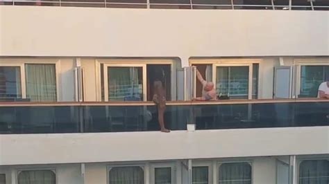 Carnival Cruise Ship Passenger Caught Sitting On Balcony Railing Nice Vacation Bookings