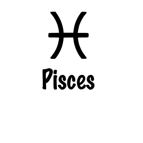 Pisces Zodiac Sign Instant Download Svg Png Eps Dxf  Etsy