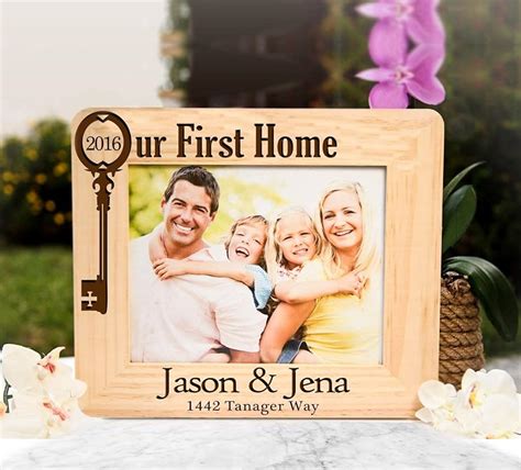 Personalized Engraved Picture Frame Our First Home Handmade