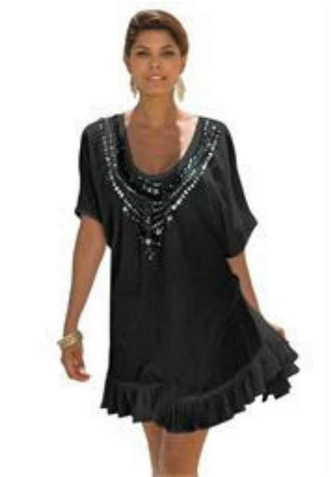 8161 Plus Size Black Swimsuit Cover Up Assorted Sizes