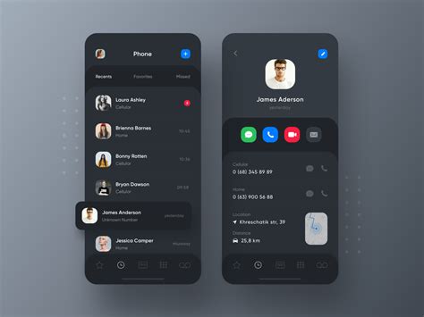Ios 13 Dark Theme Phone App Concept By Dmitriy Kharaberyush On Dribbble
