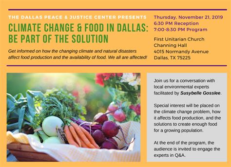 Climate Change & Food in Dallas: Be Part of the Solution - UTA ...
