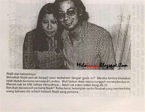 Bir ağabeyi muhammed nizar najib ve bir kız kardeşi puteri norlisa najib'in yanı sıra babasının ikinci evliliğinden iki üvey kardeşi muhammed norashman ve nooryana najwa'ya sahiptir. Wajah kekasih pertama Najib Tun Razak | MiLo SuaM