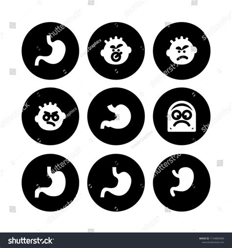 9 Feeling Icons Vector Set Miserly Stock Vector Royalty Free