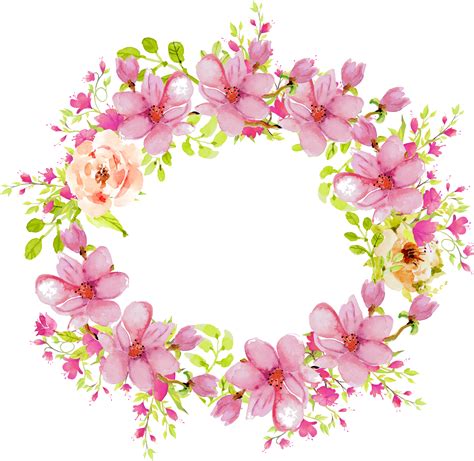 Garland Clipart Pink Rose Garland Pink Rose Transparent Free For