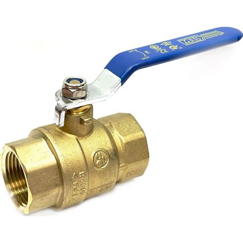 Midwest Control Standard Manual Ball Valve 2 1 2 Pipe Full Port Brass Msc Industrial