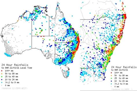 Australia Floods Map Where Flooding Has Hit Nsw And Latest Weather