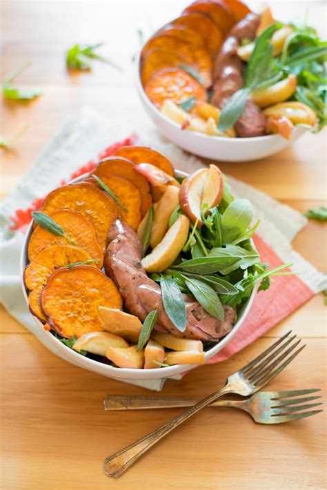 Get ahead for the week with this healthy chicken and sweet potato recipe that works so well for. Roasted Sweet Potato, Apple and Chicken Sausage Bowls — Real Food Whole Life