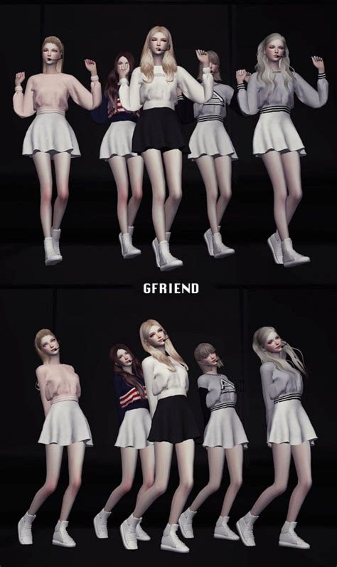 Flower Chamber Kpop Girls Groups Dance Postures Set V1 Sims 4 Sims