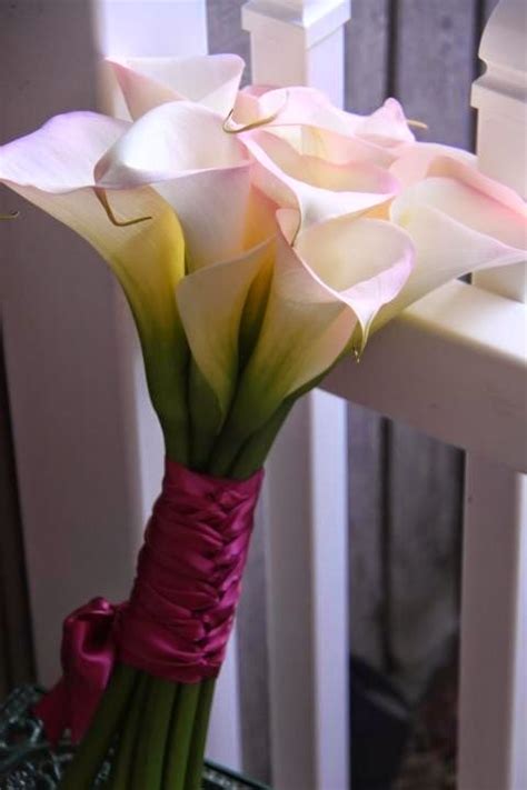Unique Wedding Ideas Pink Calla Lily Wedding Bouquet