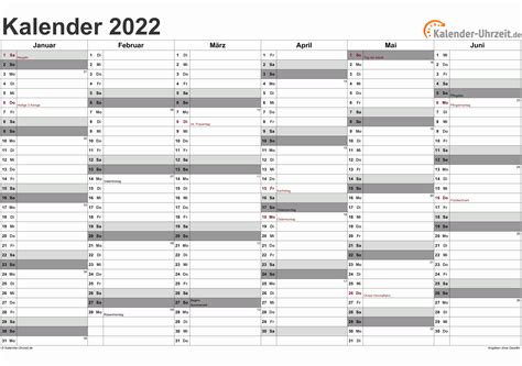 Kalender 2022 Zum Ausdrucken Kostenlos
