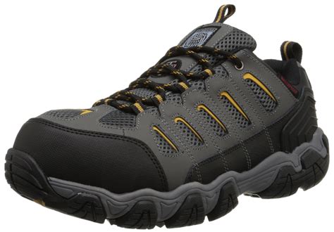 Skechers For Work Mens Blais Steel Toe Hiking Shoe 85 Dark Gray
