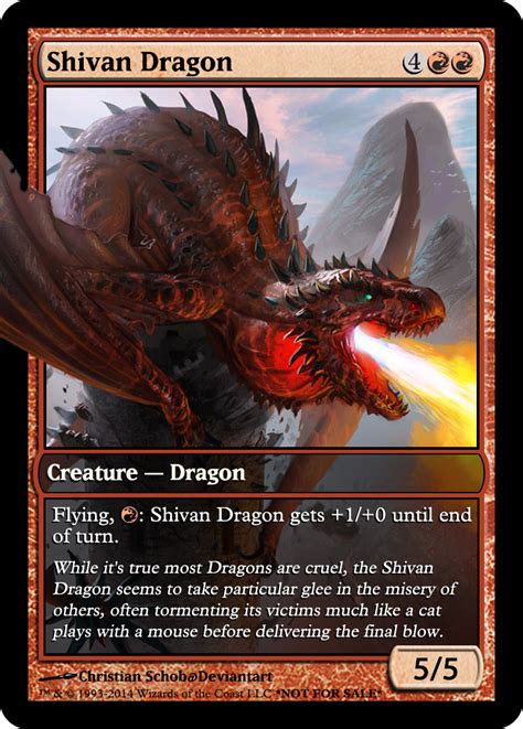 Shivan Dragon Mtg Altered Art Magic The Gathering Cards Nice Comments