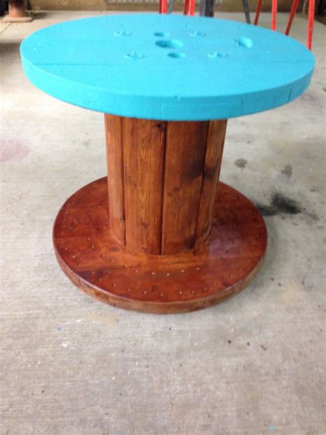 Large Electric Wire Spool Turned Into A Cute Patio Table Wire Spool