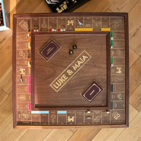 Bespoke Luxury Wooden Monopoly Board | Etsy