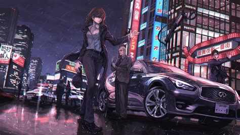 Anime Girl With Car Wallpapers Wallpaper Cave