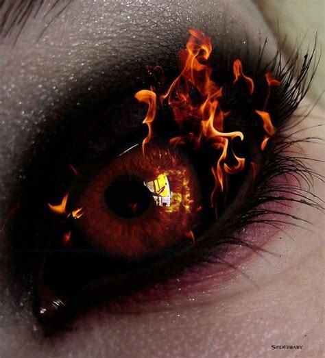 Flame Eye Demon Eye Demonic Pyromancer Magic Power Aesthetic