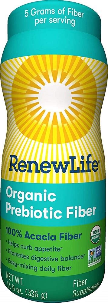 Renew Life Adult Fiber Supplement Organic Prebiotic Fiber Dietary