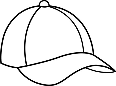 (of the sky or night) completely dark due to of the very darkest color; Baseball Cap Line Art - Free Clip Art