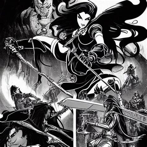 Ai Art Generator Shanoa Castlevania In Noir Comic Style Very Detailed