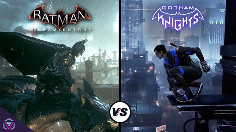 Gotham Knights Vs Batman Arkham Knight Gameplay Comparison Youtube