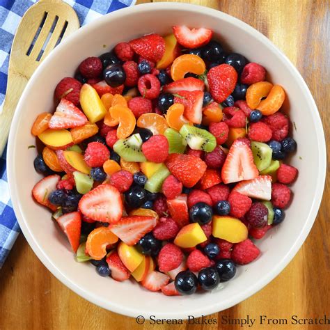 Summer Berry Fruit Salad With Honey Lime Glaze Serena Bakes Simply