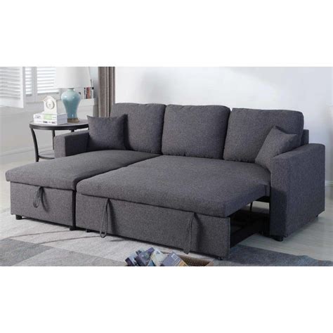 Mullaney Reversible Storage Pull Out Bed Sleeper Sectional Ikea Sofa